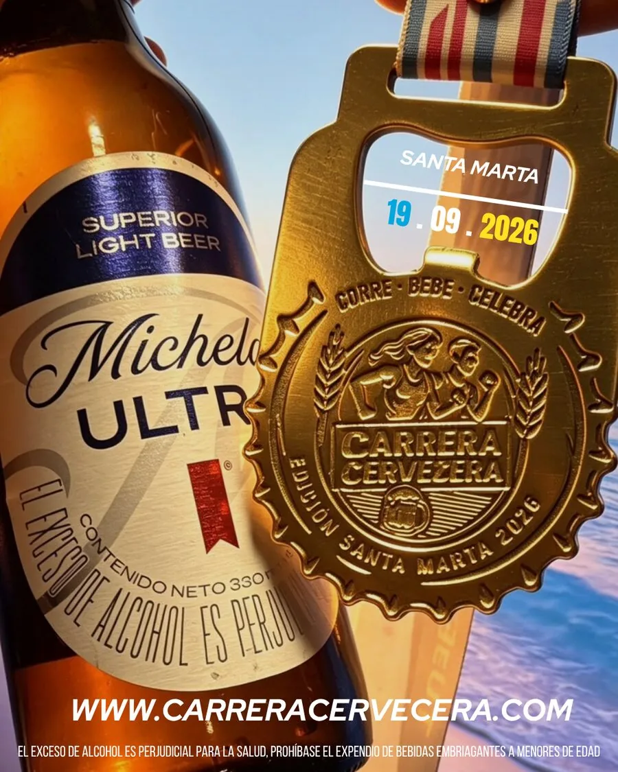 Medalla Carrera Cervecera edición Santa Marta 2026
